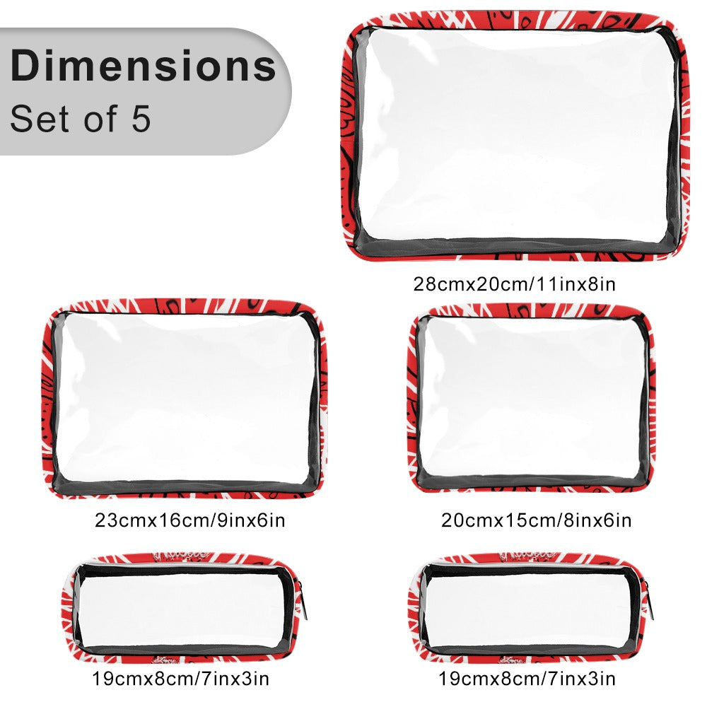 Love The Hustle™ Bandana Transparent Storage Bag – Five in One Collection