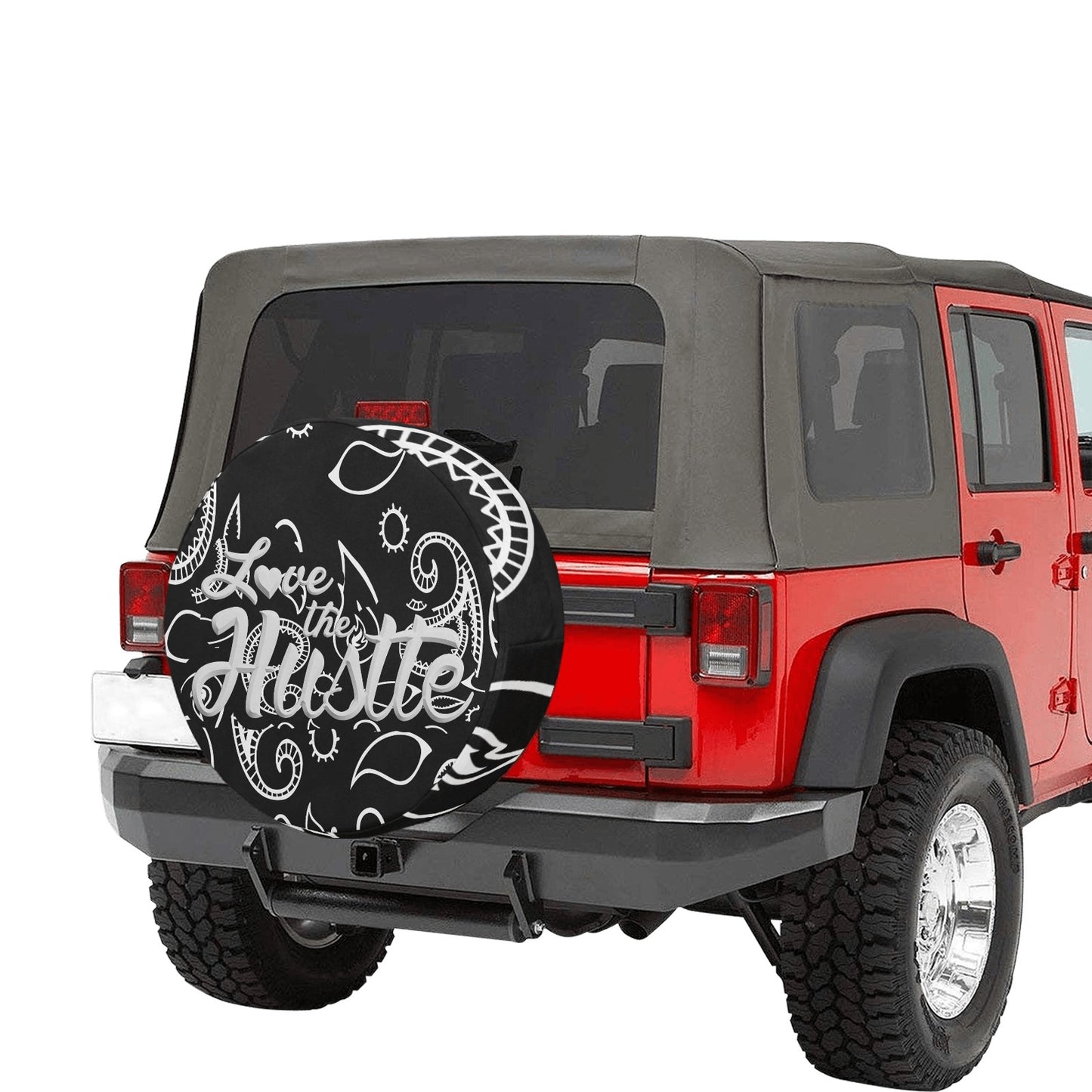 Love The Hustle Spare Tire Cover (Small) (15")