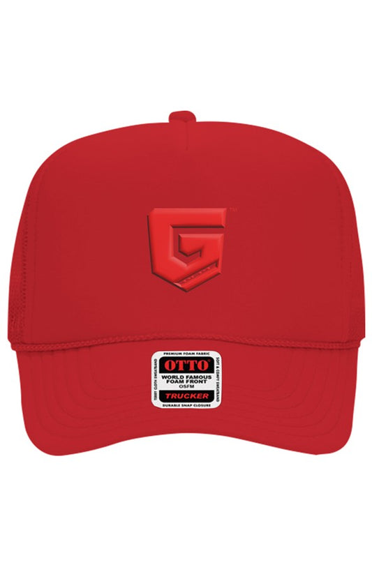 Ghetto Dept. Red Shield 5 Panel Trucker Hat