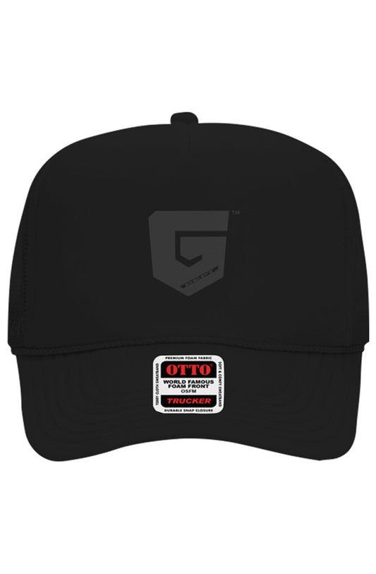Ghetto Dept. Black Shield 5 Panel Trucker Hat