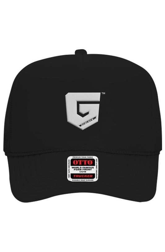Ghetto Dept. White Shield 5 Panel Trucker Hat