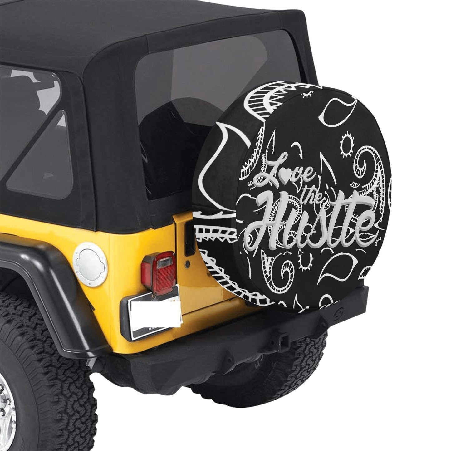 Love The Hustle Spare Tire Cover (Small) (15")