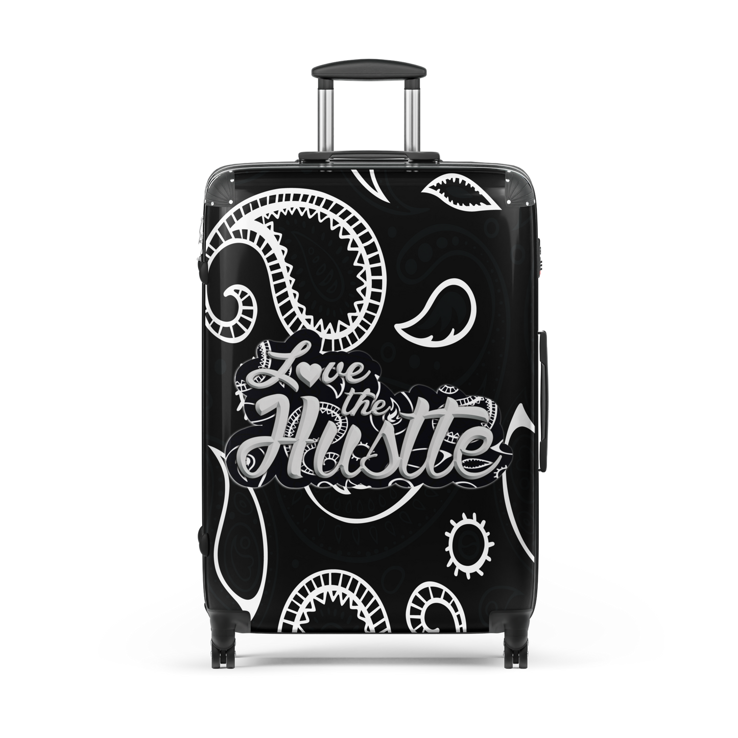 Colección de maletas rígidas grandes con diseño de bandana Love The Hustle
