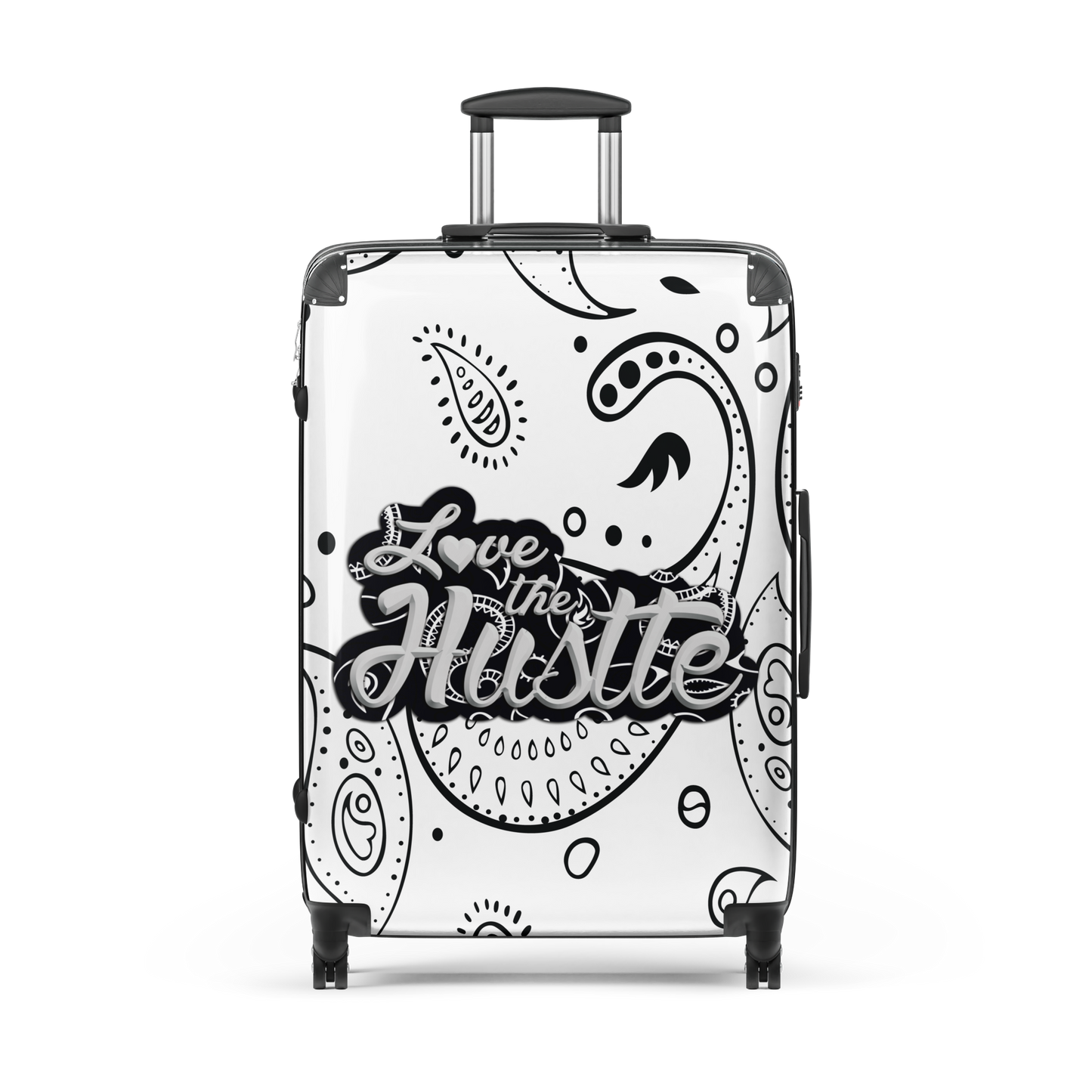 Colección de maletas rígidas grandes con diseño de bandana Love The Hustle