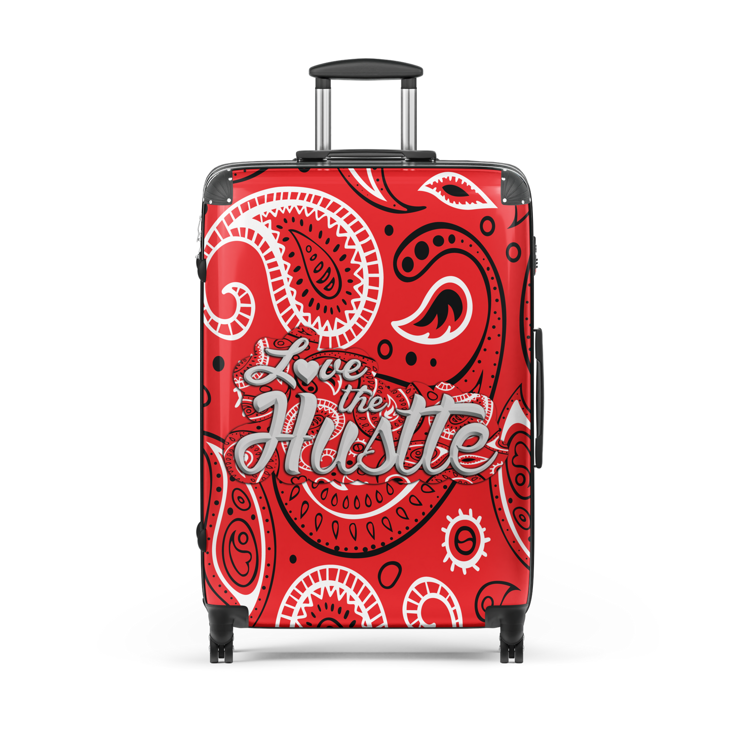 Colección de maletas rígidas grandes con diseño de bandana Love The Hustle