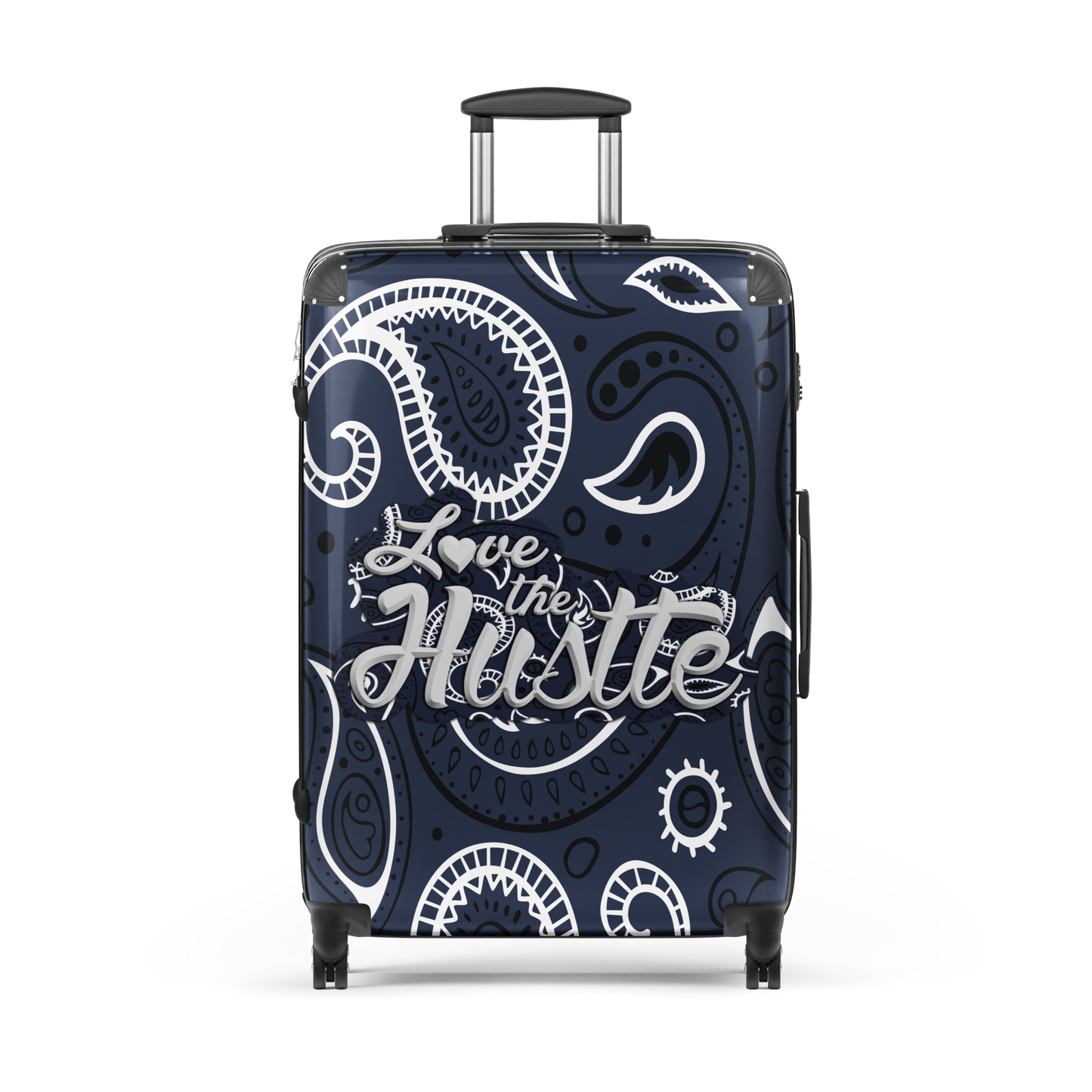 Colección de maletas rígidas grandes con diseño de bandana Love The Hustle