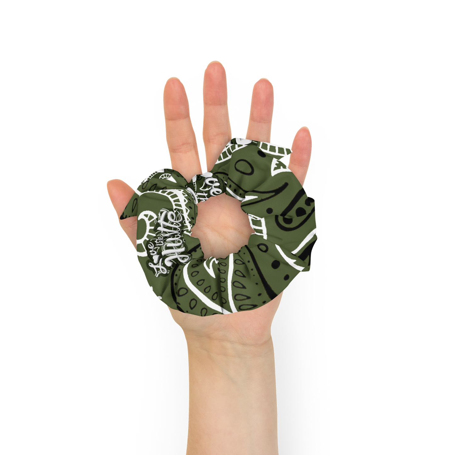 Chouchou bandana durable Love The Hustle™ avec nœud, extensible dans les 4 sens, évacuant l'humidité, vert