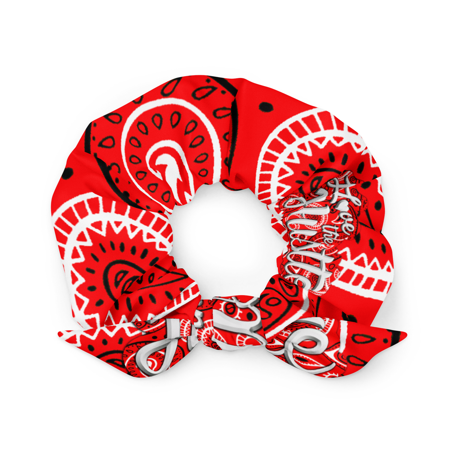Love The Hustle™ Bandana Hair Scrunchie – Sustainable, Stretch + Bow Collection