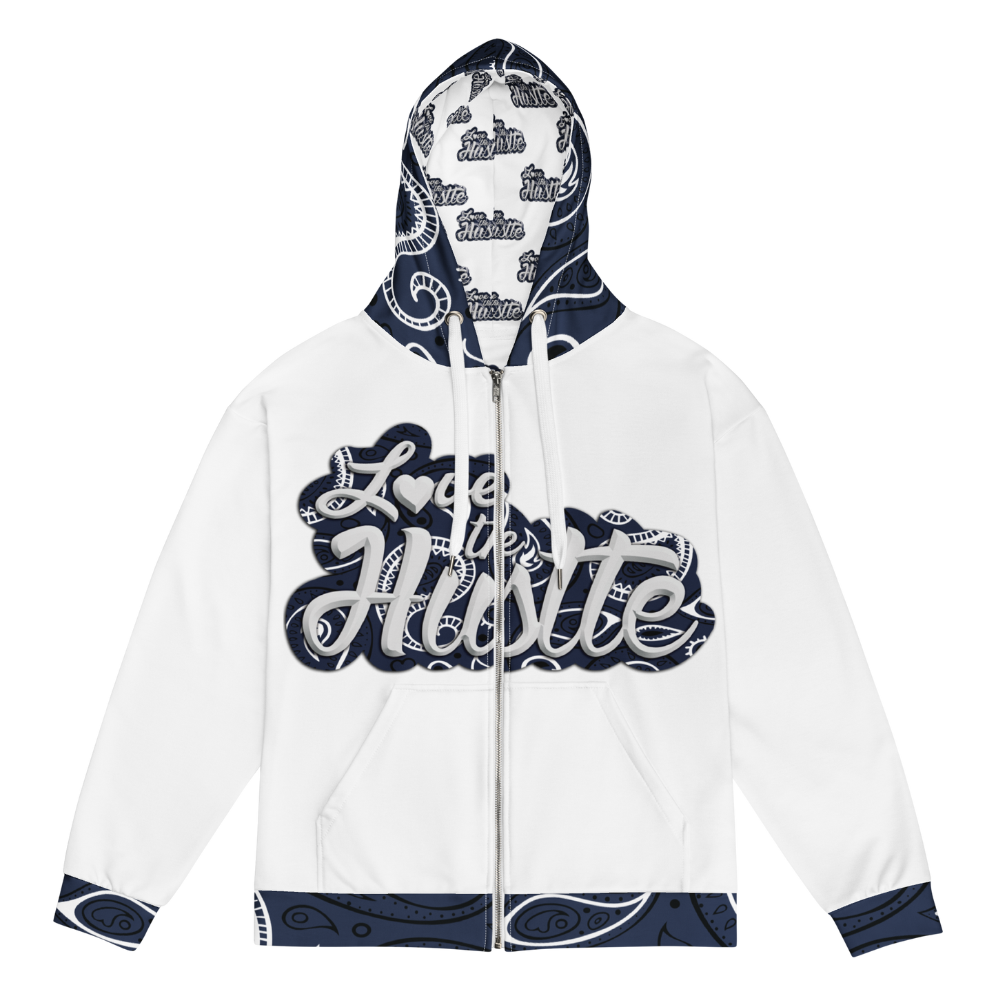 Collection de sweats à capuche zippés unisexes Love The Hustle™ Bandana