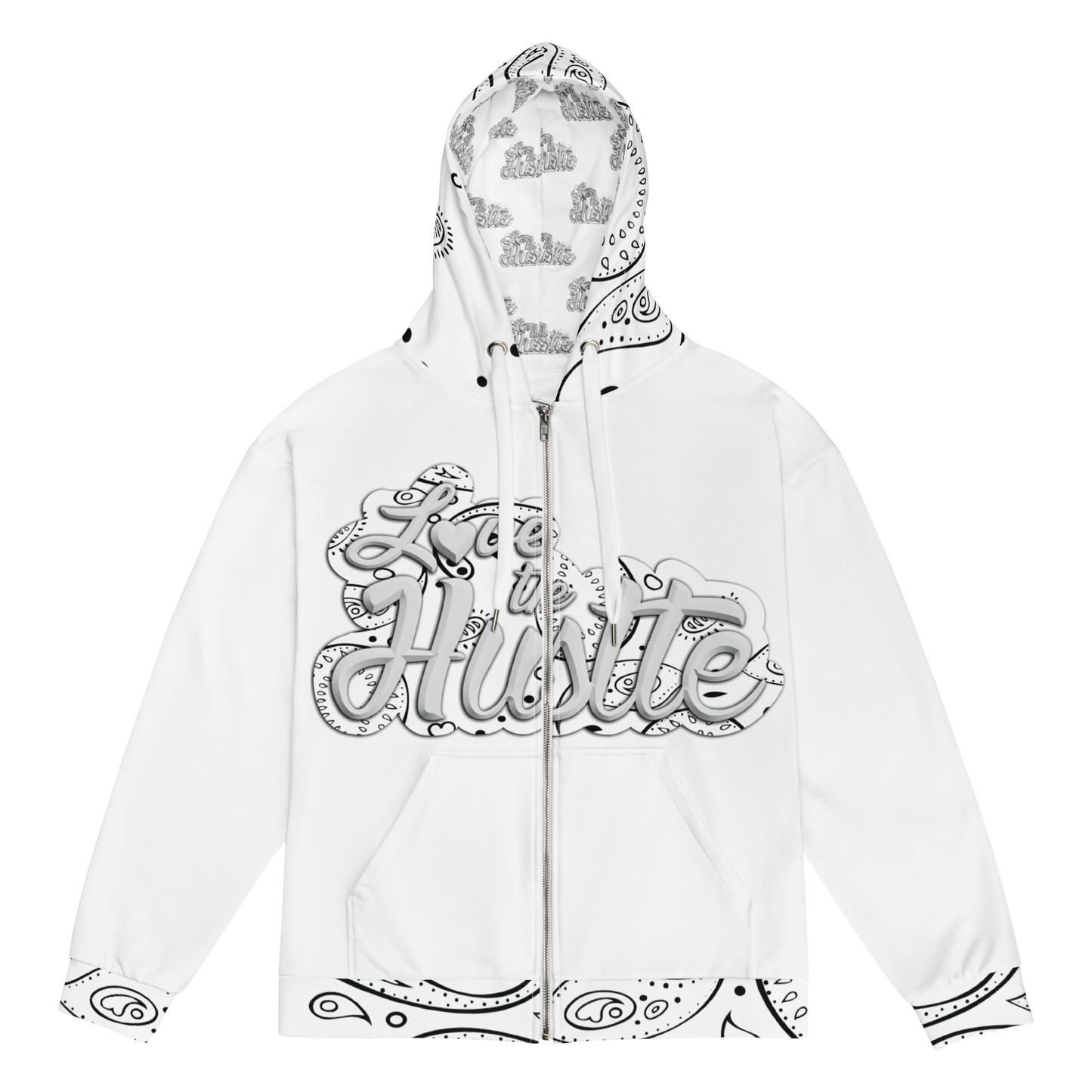 Collection de sweats à capuche zippés unisexes Love The Hustle™ Bandana