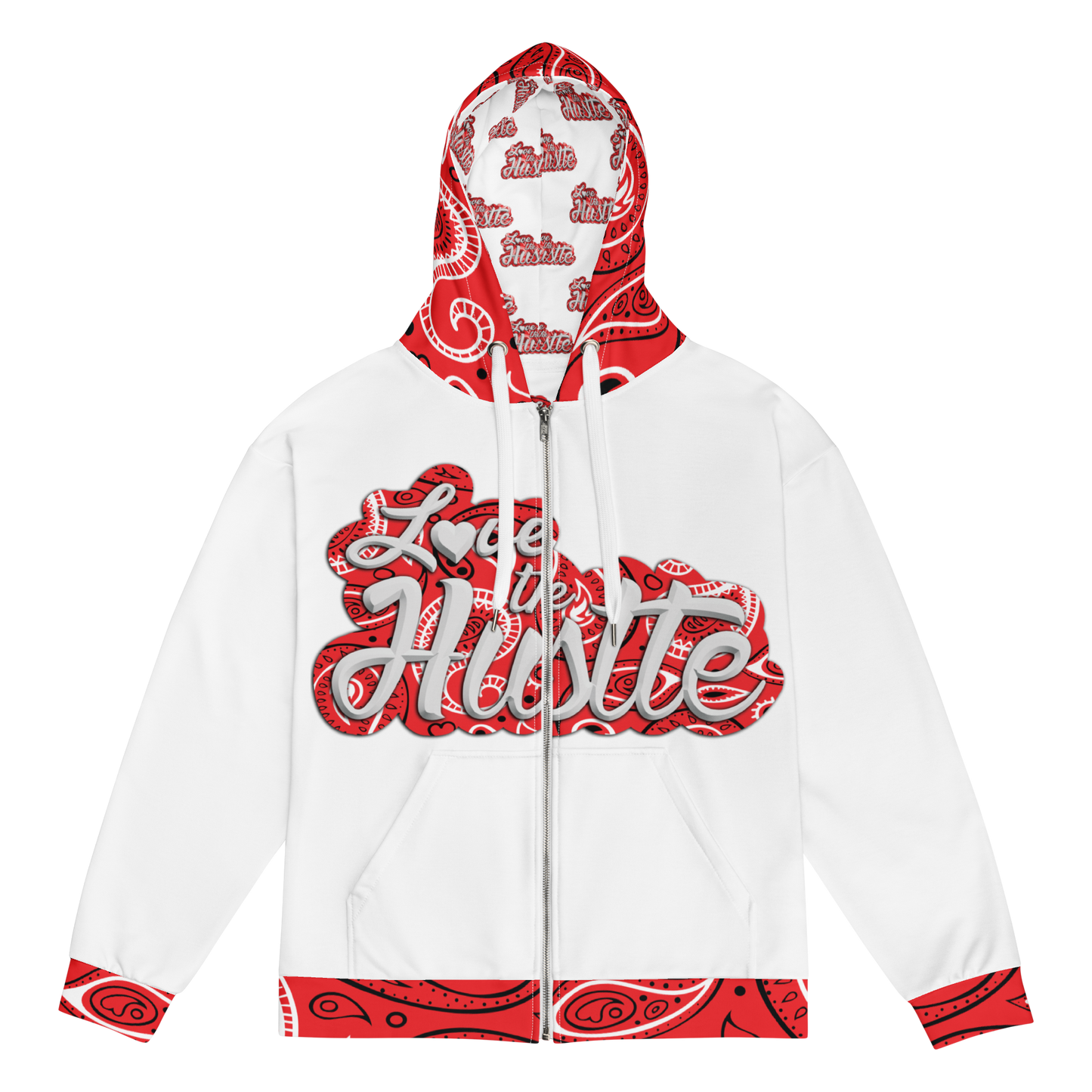 Collection de sweats à capuche zippés unisexes Love The Hustle™ Bandana