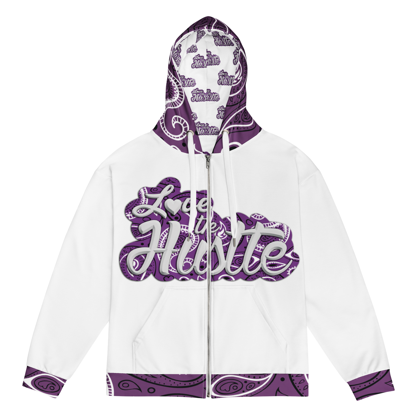 Collection de sweats à capuche zippés unisexes Love The Hustle™ Bandana