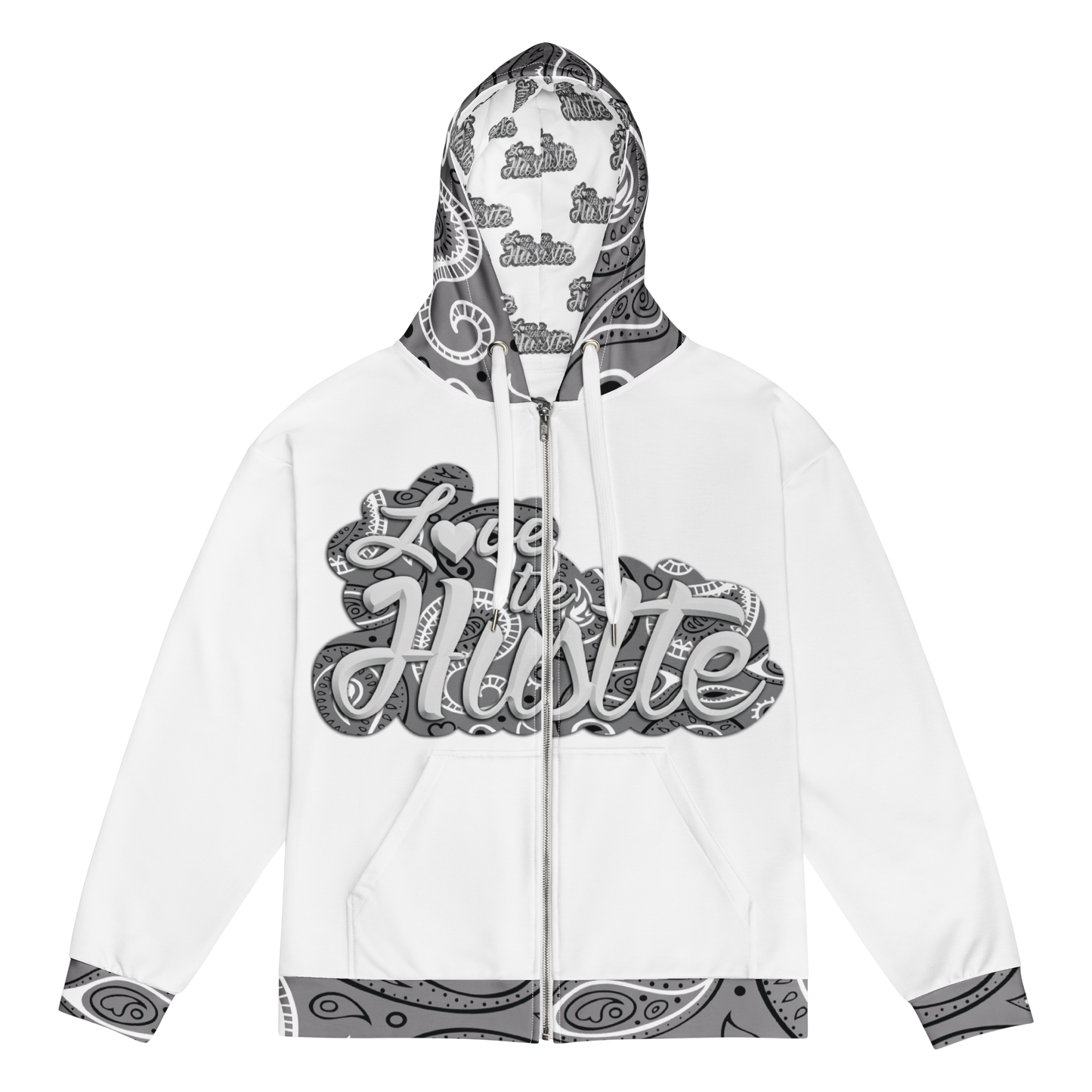 Collection de sweats à capuche zippés unisexes Love The Hustle™ Bandana