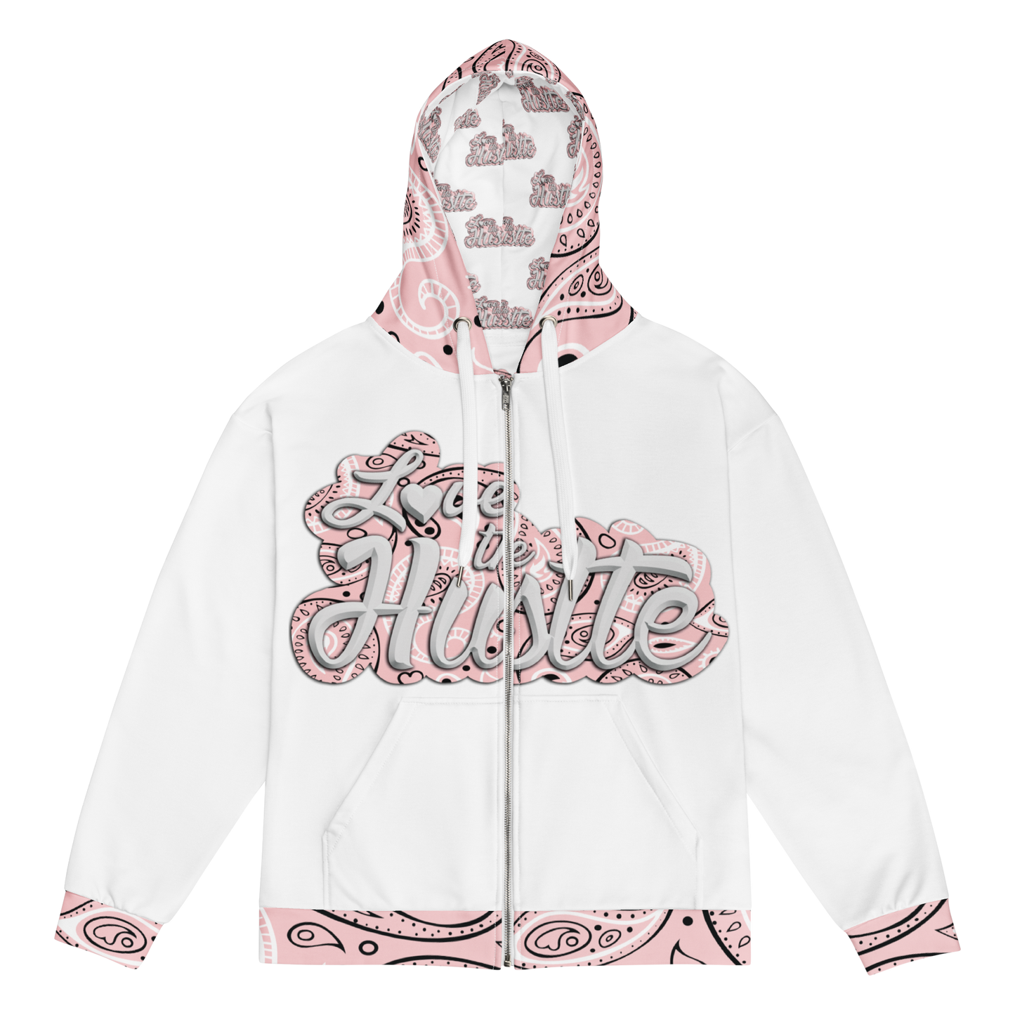 Sweat à capuche zippé unisexe Love The Hustle Bandana Collection II