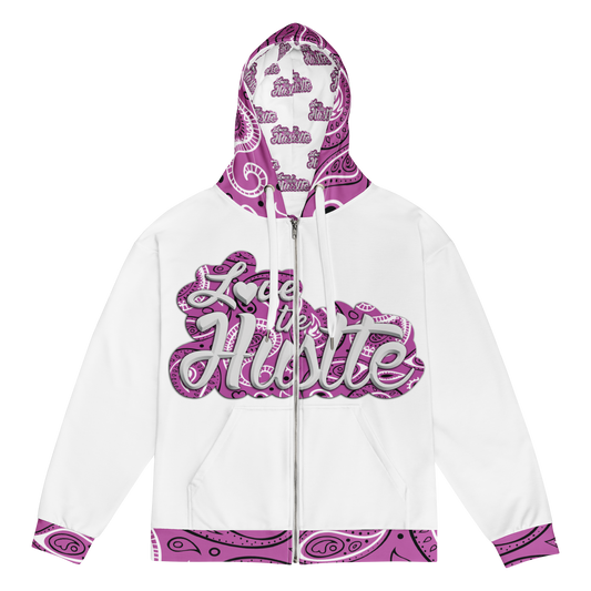 Sweat à capuche zippé unisexe Love The Hustle Bandana Collection II