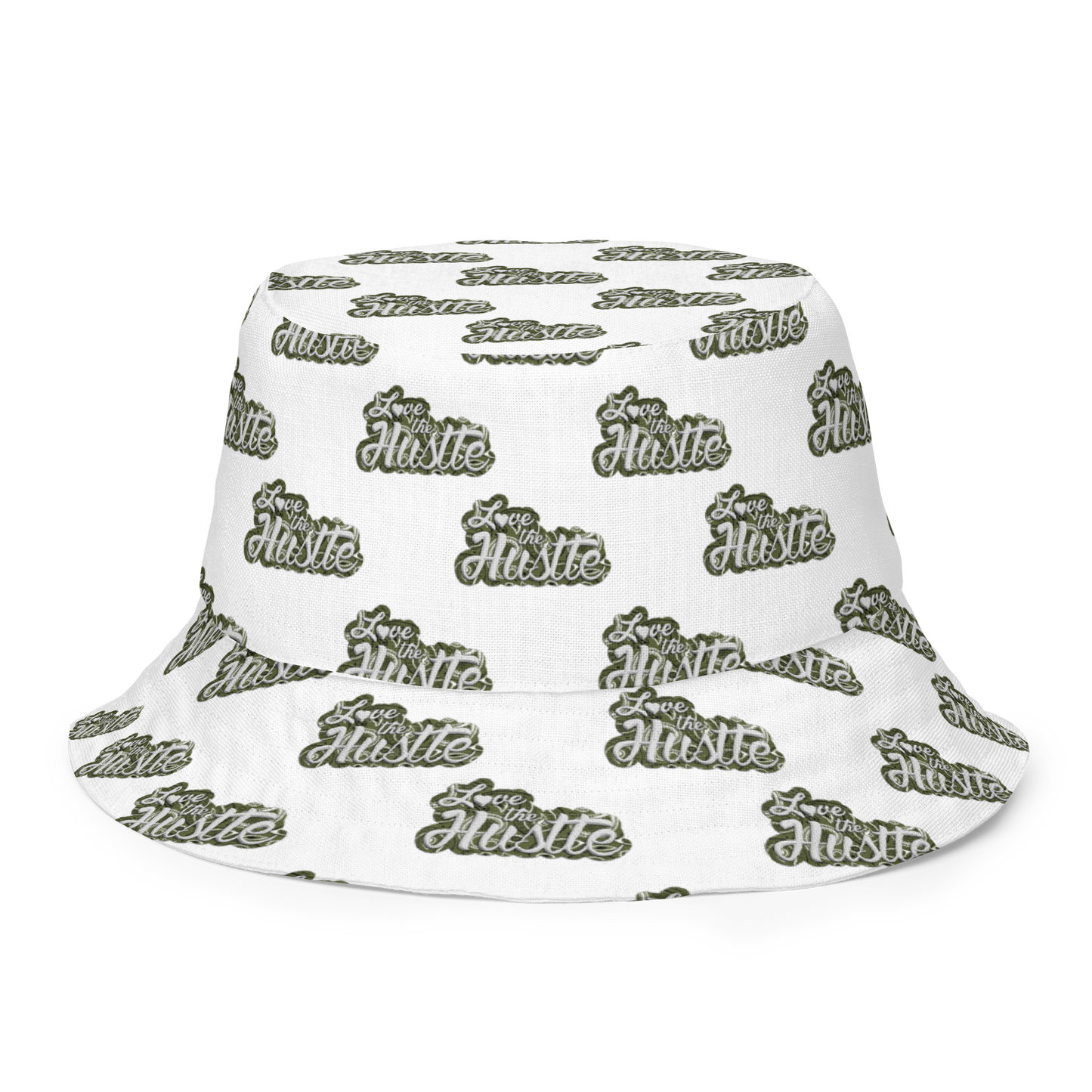 Sombrero de pescador reversible con diseño de bandana Love The Hustle™ y minimotivos