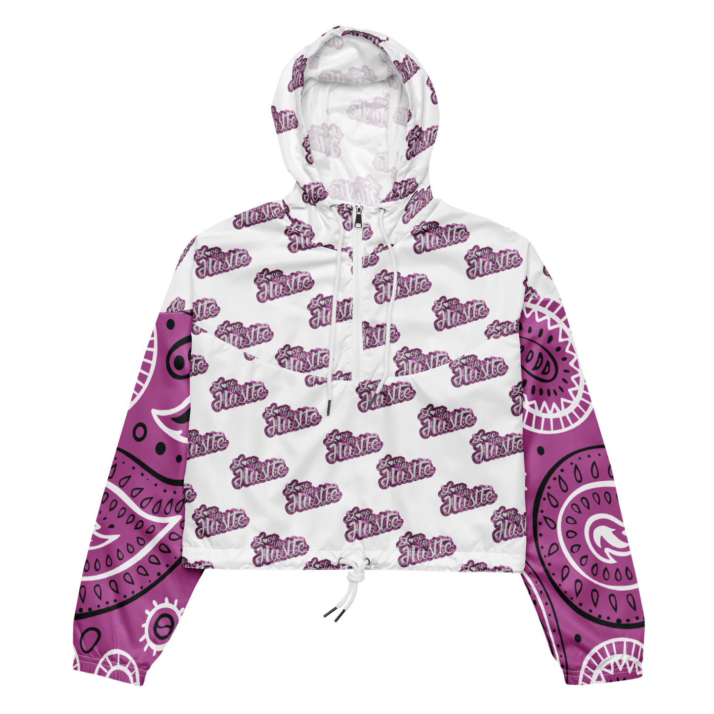 Collection de coupe-vent court bandana pour femmes Love The Hustle