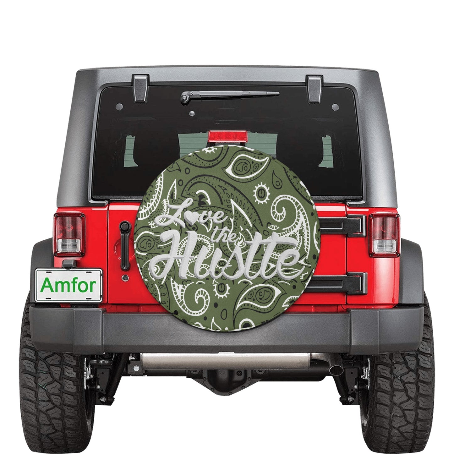 Love The Hustle Spare Tire Cover (Small) (15")