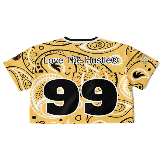 Love The Hustle® Cropped Football Jersey - Yellow Squad