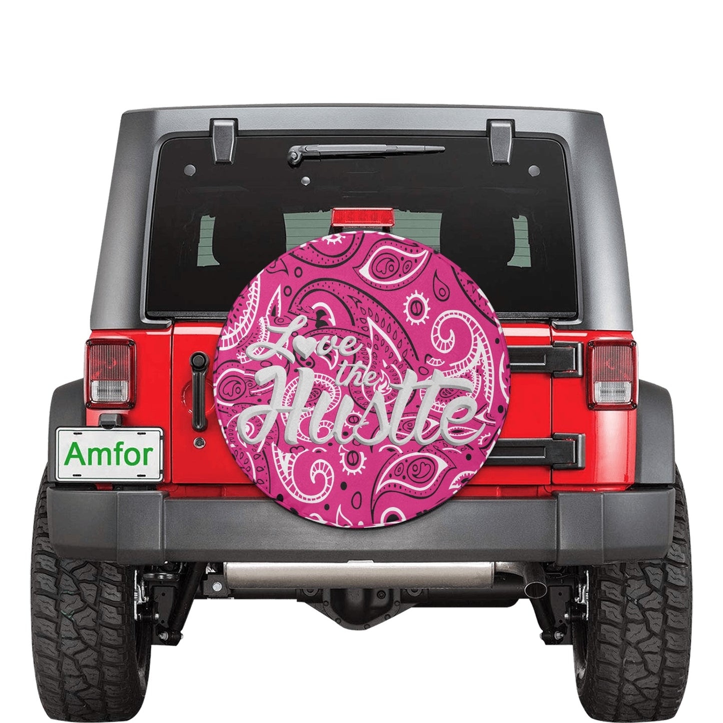 Love The Hustle Spare Tire Cover (Small) (15")