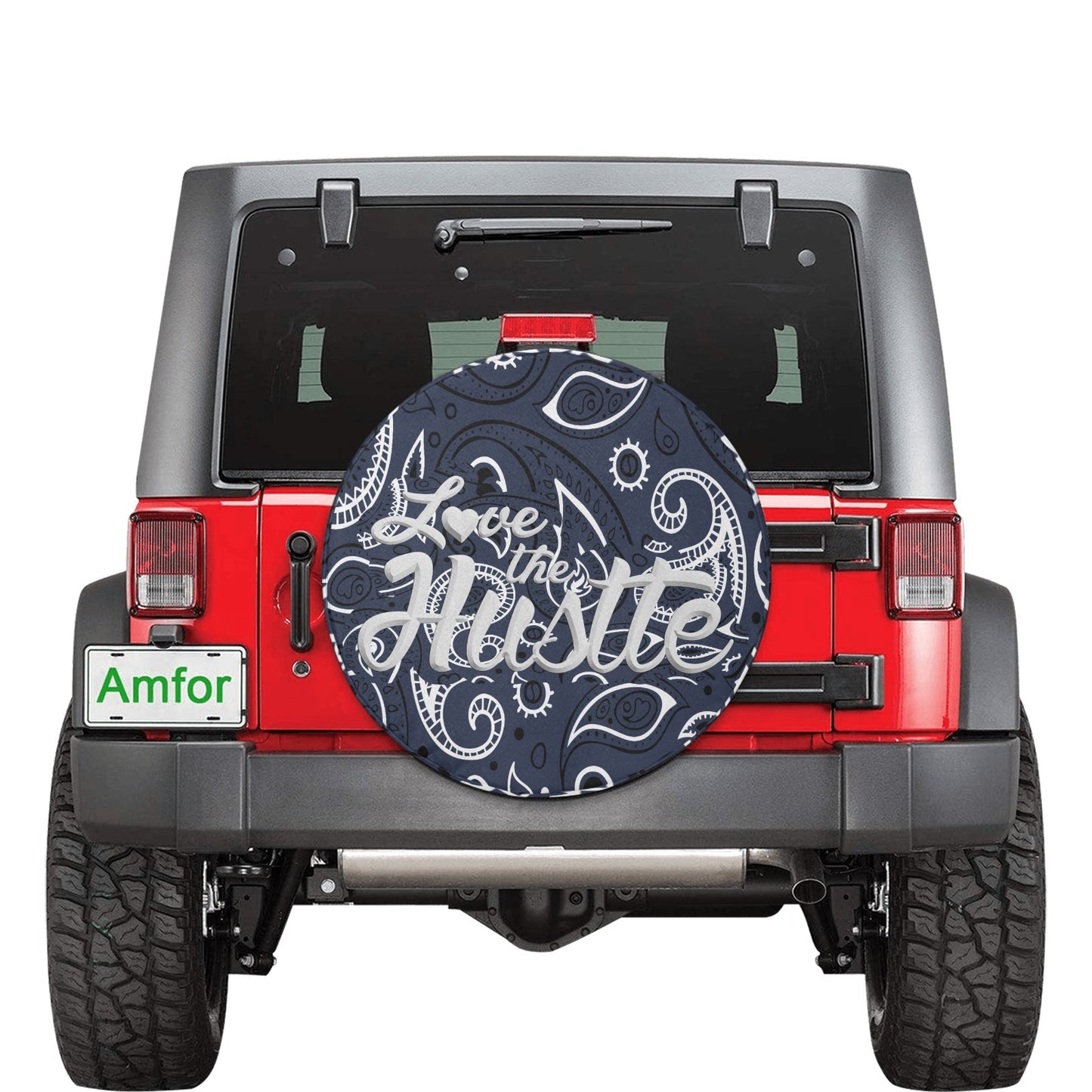 Love The Hustle Spare Tire Cover (Small) (15")