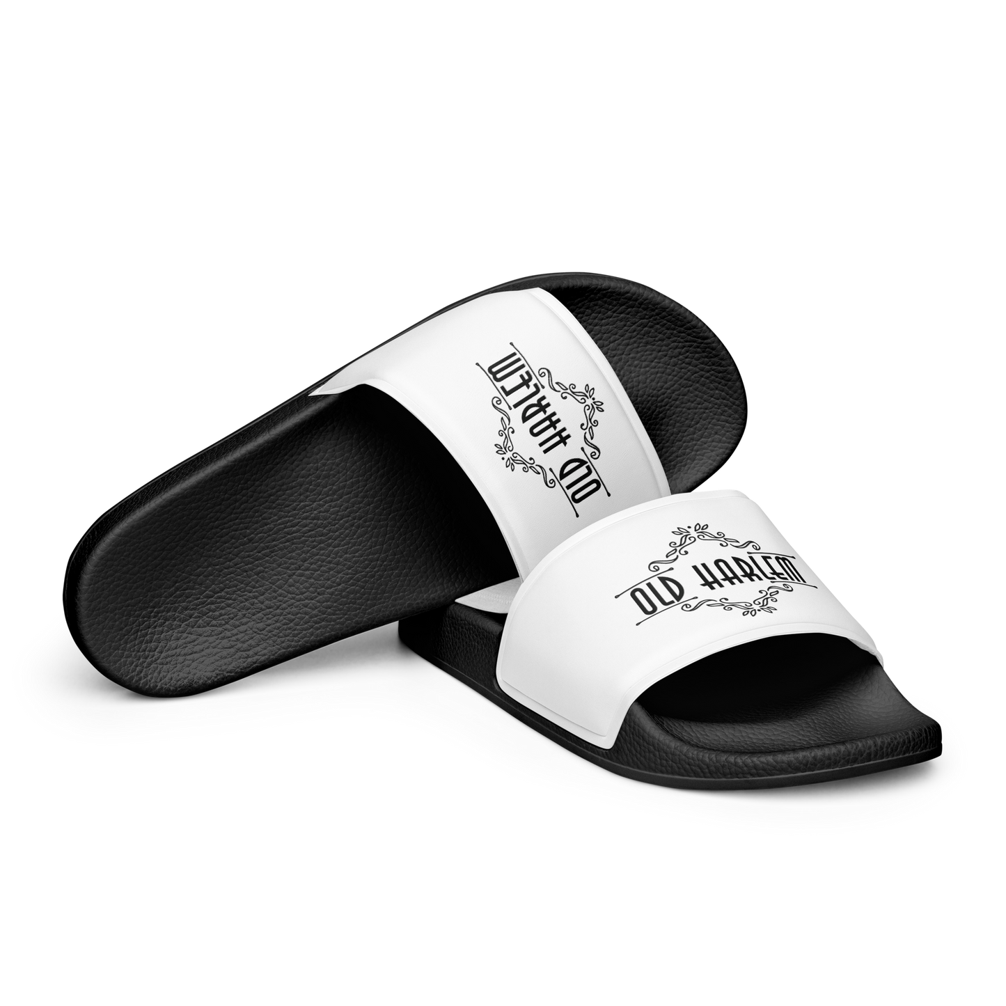 Old Harlem™ Men’s Slides, Black Logo