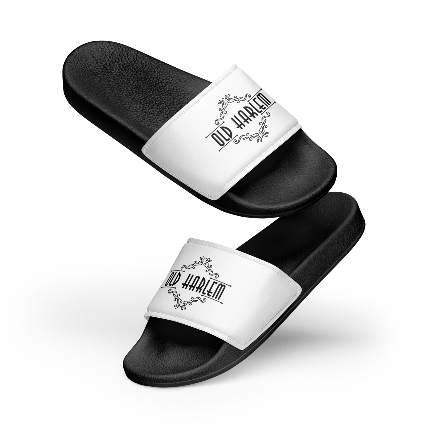 Old Harlem™ Men’s Slides, Black Logo