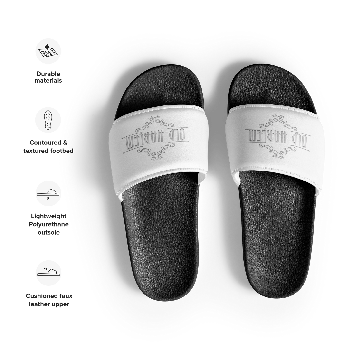 Old Harlem™ Men’s Slides, White Logo