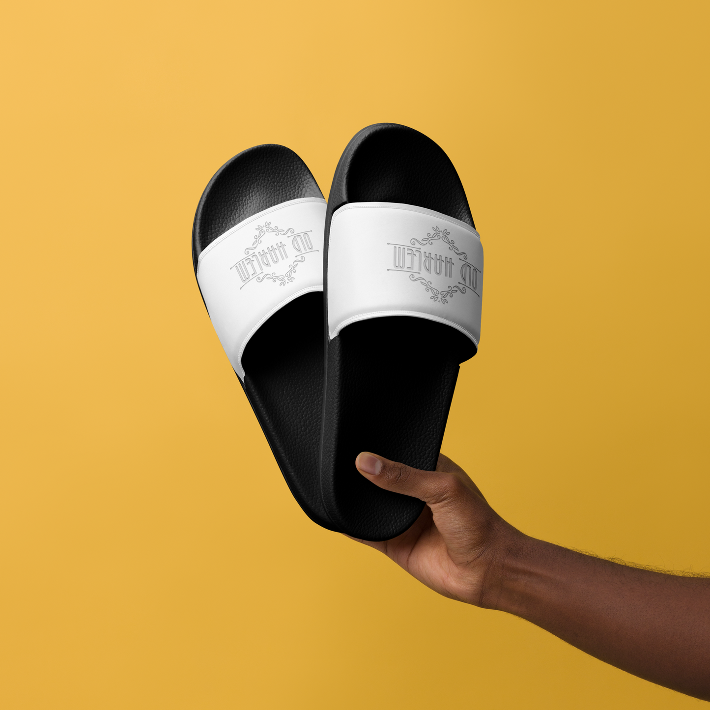 Old Harlem™ Men’s Slides, White Logo