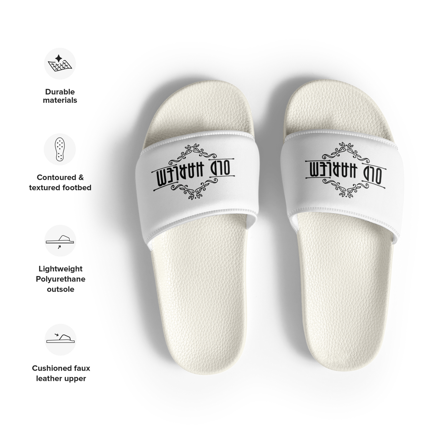 Old Harlem™ Men’s Slides, Black Logo
