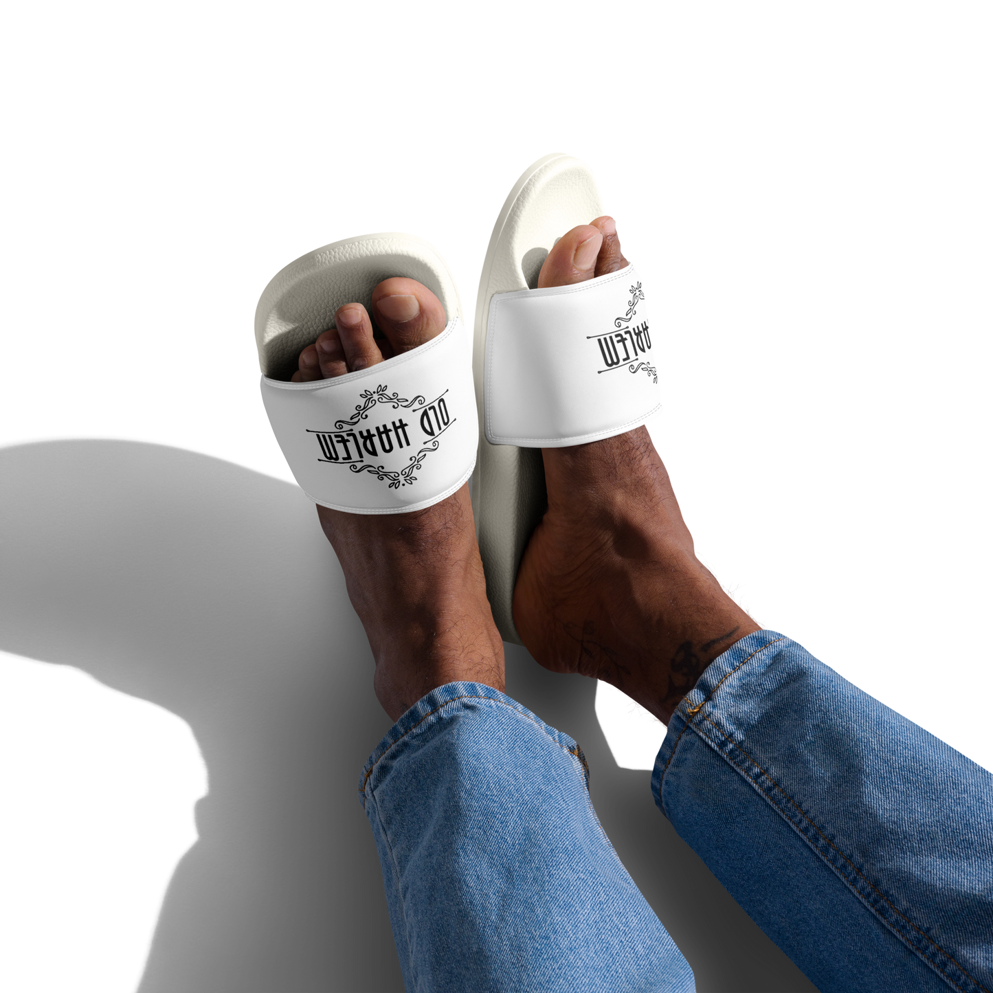 Old Harlem™ Men’s Slides, Black Logo