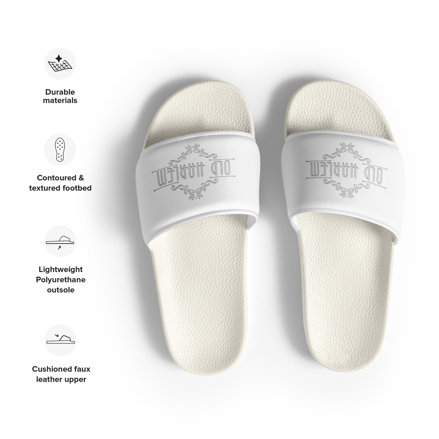 Old Harlem™ Men’s Slides, White Logo