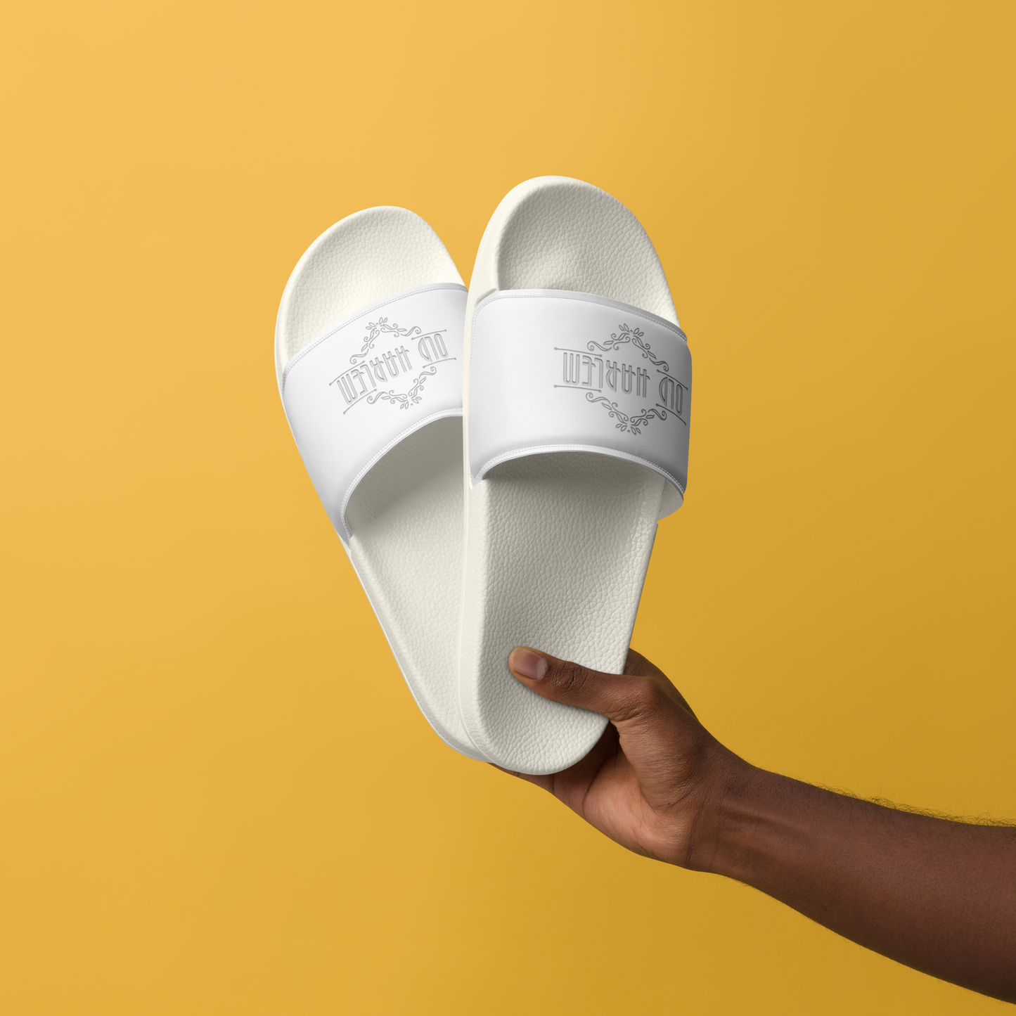 Old Harlem™ Men’s Slides, White Logo