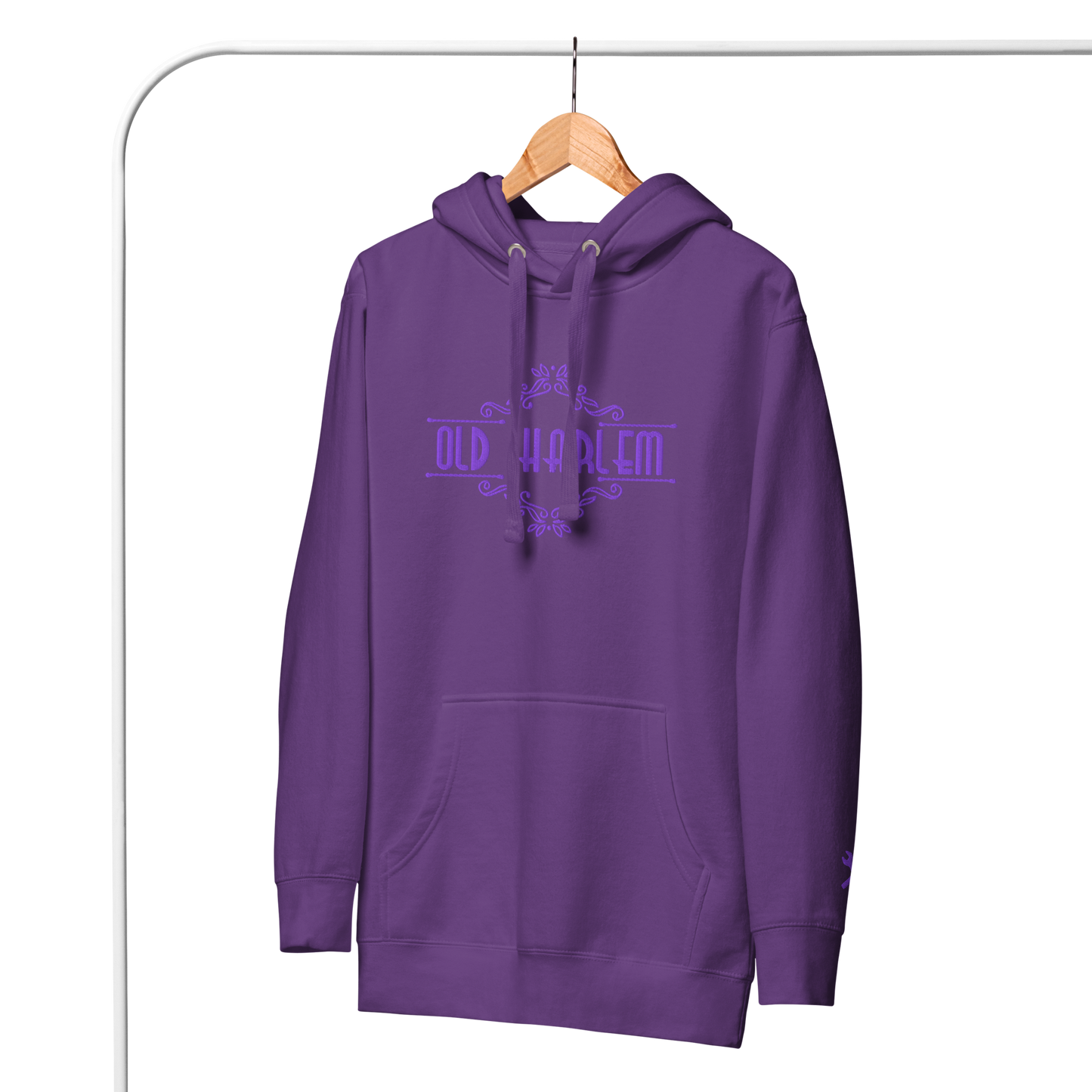Old Harlem Vintage Art Deco Hoodie, Embroidered Unisex Hoodie Collection