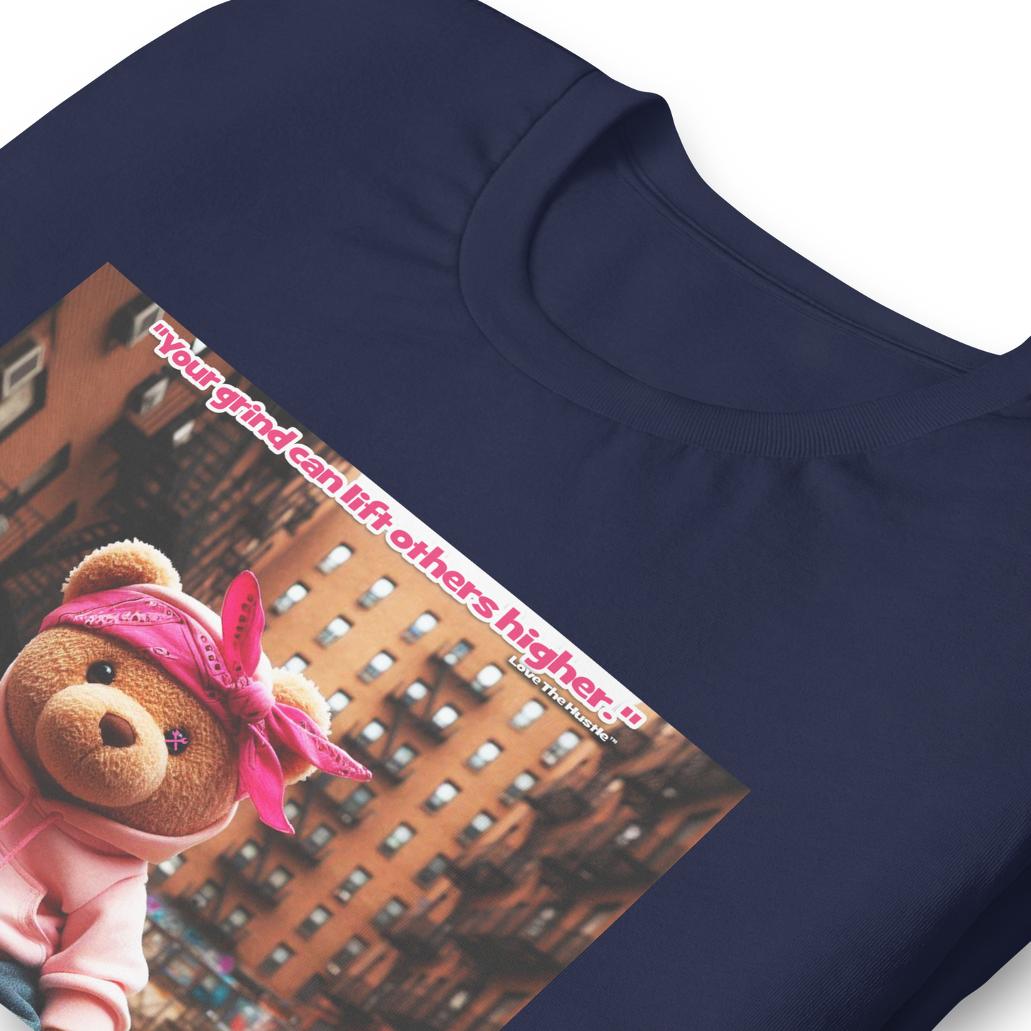 T-shirt unisexe Love The Hustle™ Bandana Ours rose DTG