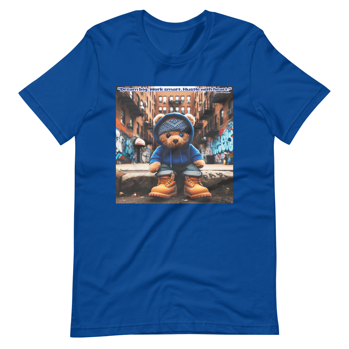 T-shirt unisexe Love The Hustle™ Bandana Blue Bear DTG