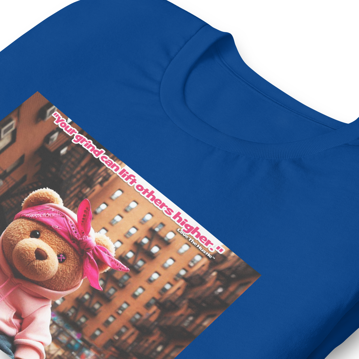 T-shirt unisexe Love The Hustle™ Bandana Ours rose DTG