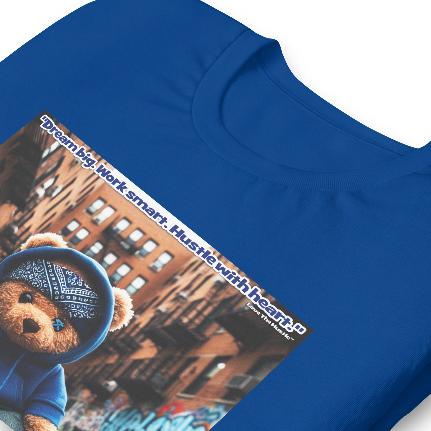 T-shirt unisexe Love The Hustle™ Bandana Blue Bear DTG