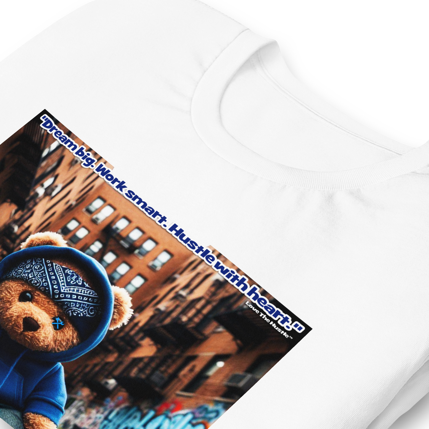 T-shirt unisexe Love The Hustle™ Bandana Blue Bear DTG