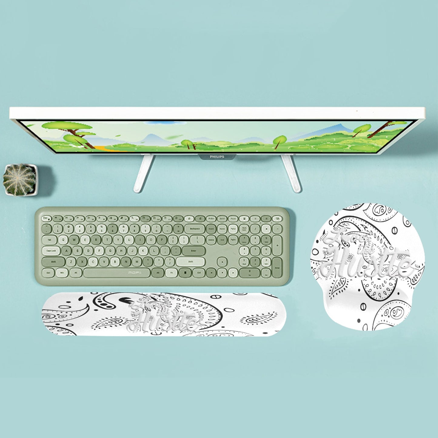 Love The Hustle Mouse Pad and Hand Rest Set