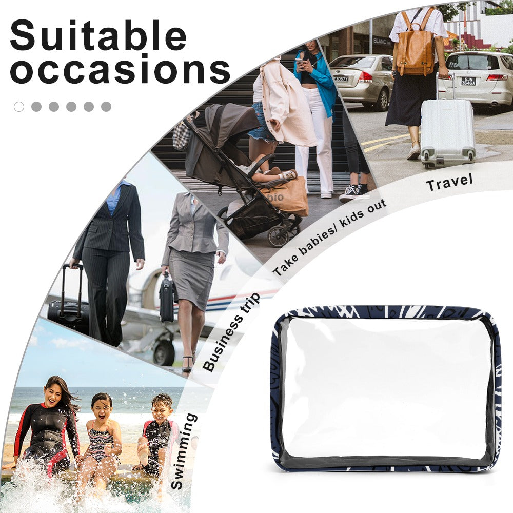 Love The Hustle™ Bandana Transparent Storage Bag – Five in One Collection