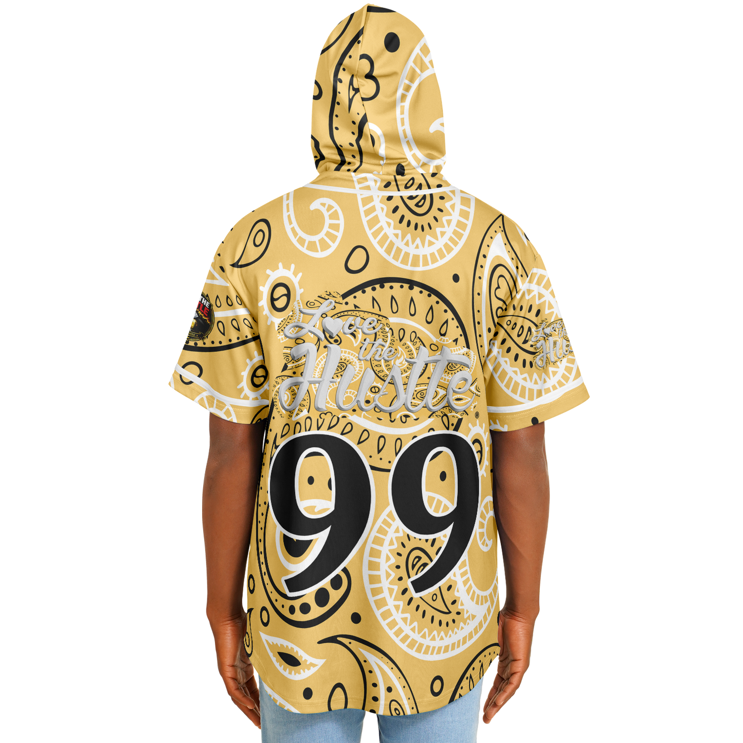 Love The Hustle® Hooded Baseball Jersey - Yellow Squad