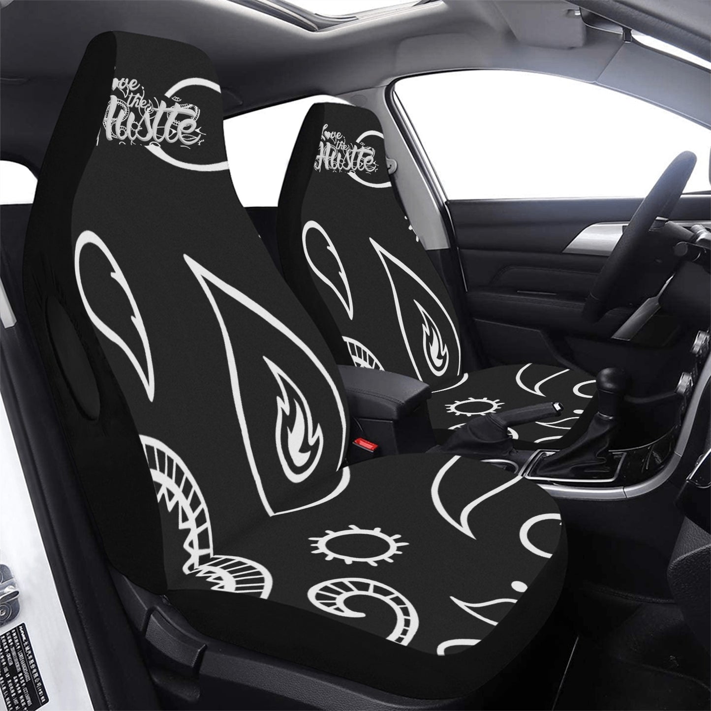Love The Hustle Car Seat Cover Airbag Compatible(Set of 2)