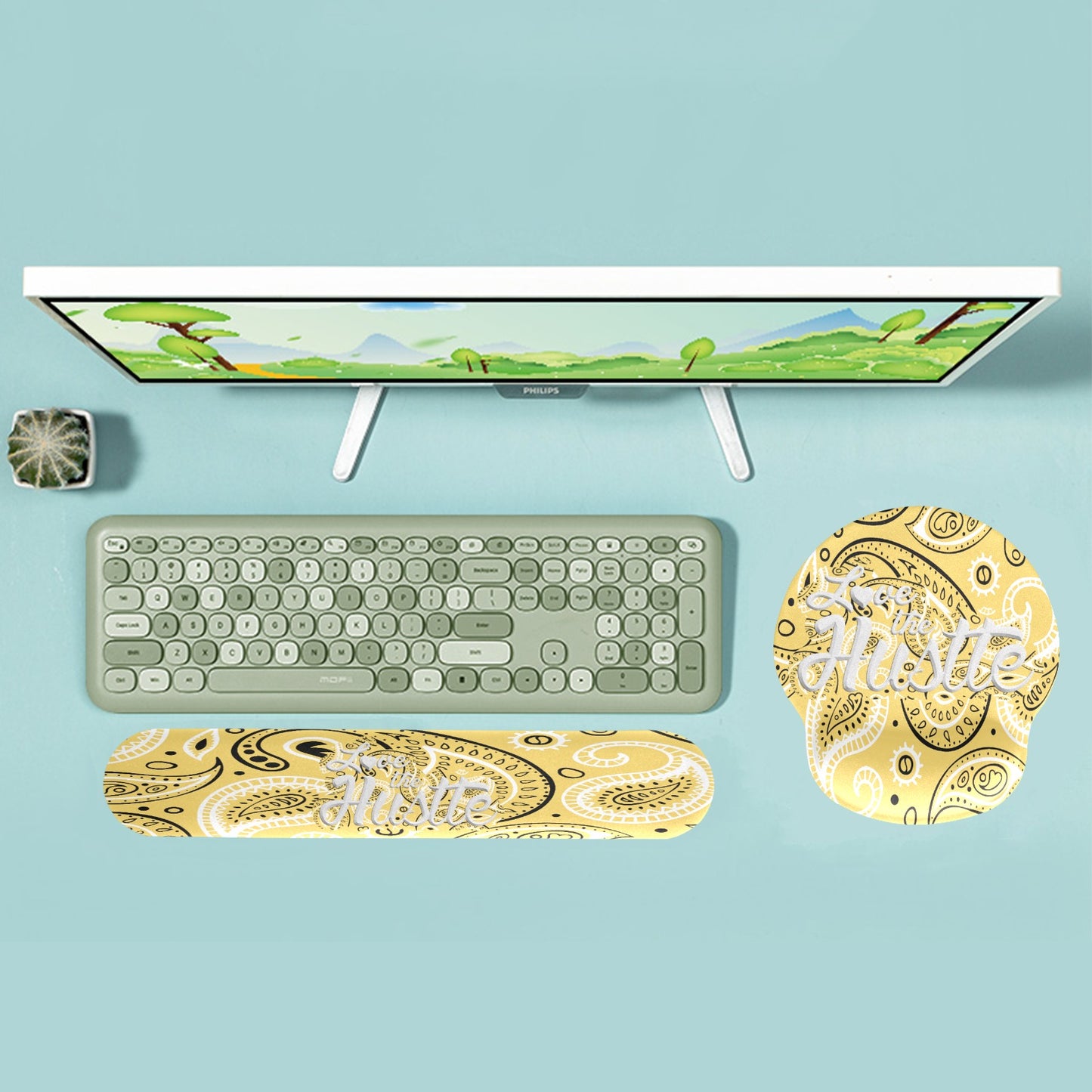 Love The Hustle Mouse Pad and Hand Rest Set