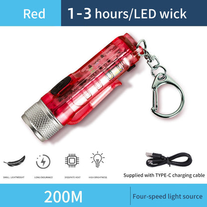 USB Rechargeable Multi-Function Flashlight Strong Light Super Bright Waterproof Long-Range Outdoor Household Portable LED Mini Flashlight