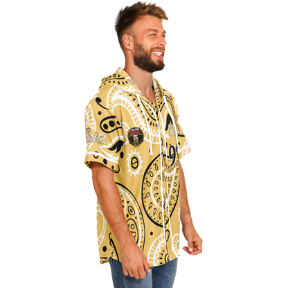 Love The Hustle® Hooded Baseball Jersey - Yellow Squad