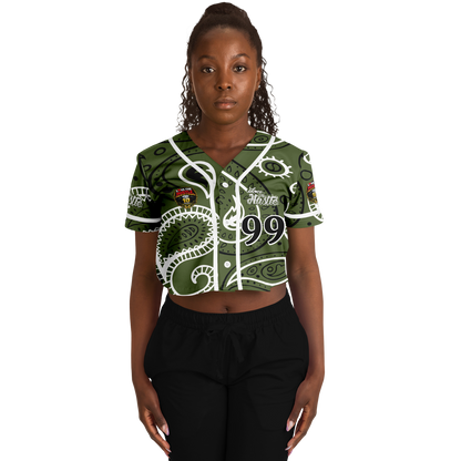 Love The Hustle® Cropped Baseball Jersey - Camo Squad