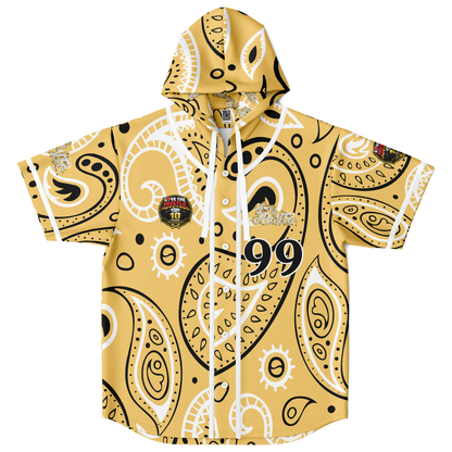 Love The Hustle® Hooded Baseball Jersey - Yellow Squad