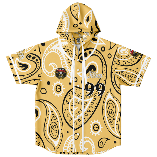 Love The Hustle® Hooded Baseball Jersey - Yellow Squad
