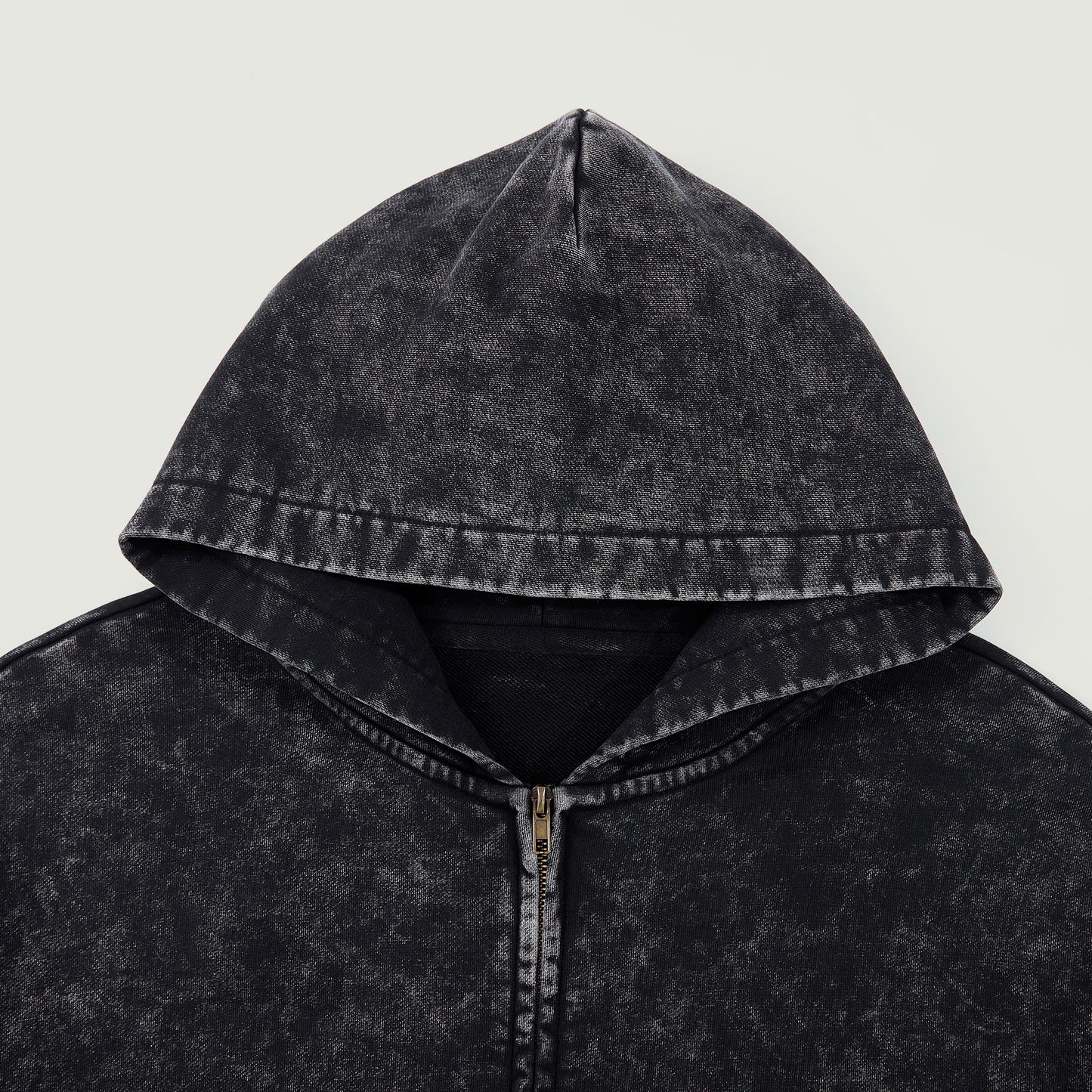 G+CODE CAMO BLUE 440GSM Uni Vintage Snow Wash Full-zip Hoodie